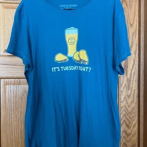 Life Is Good Teal Women's T-Shirt